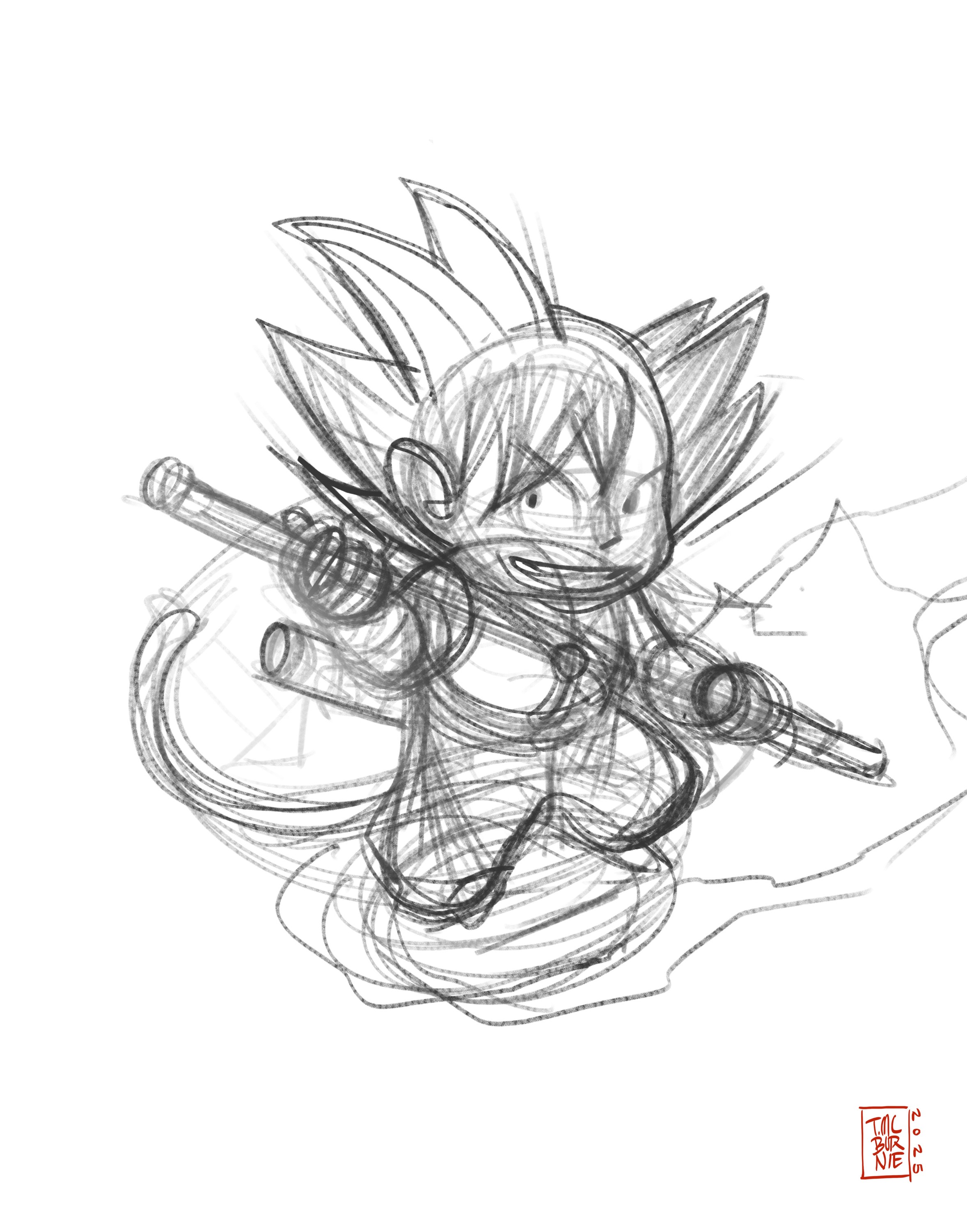 Hero artwork - 5p-SRP-KidGoku-01-03-Illust-Sketch