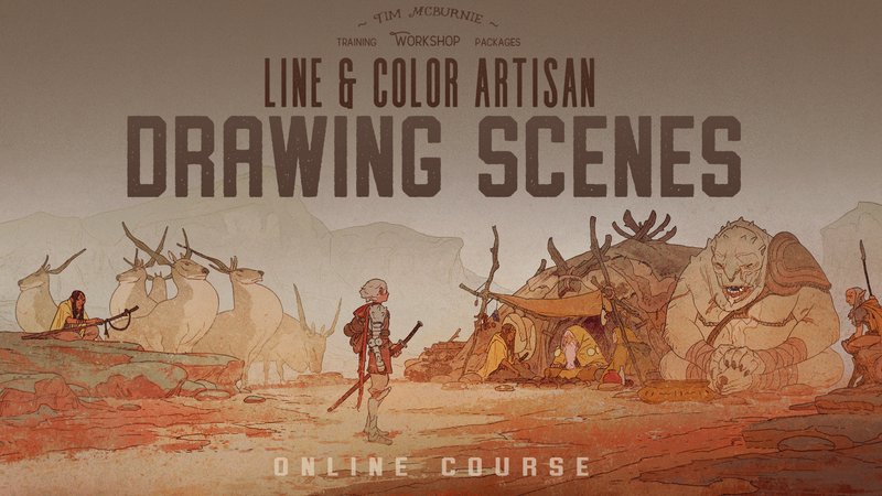 Drawing Scenes in Line and Color