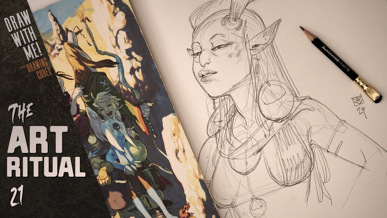 Sketch Faces and Flip Through the Breath of Fire 4 Art Book