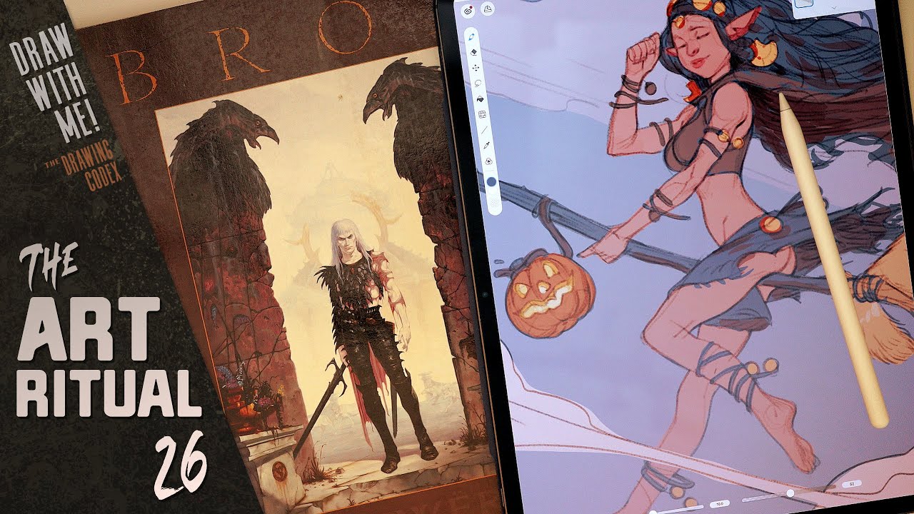 Let's Draw Witches and Talk Art Process